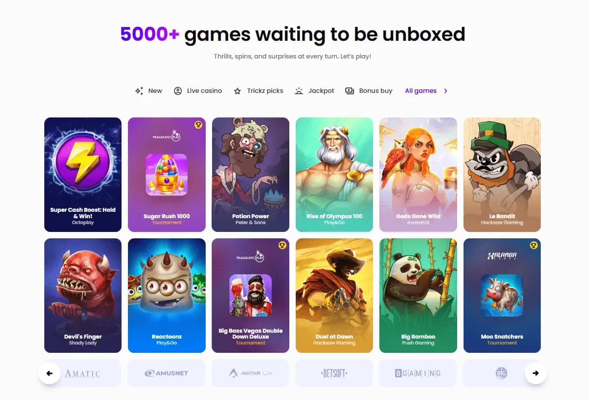 Trickz Online -Casino -Spielautomaten